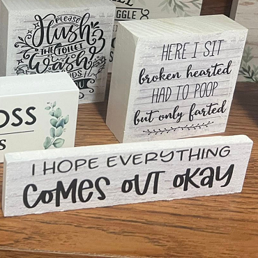 Hope Everything Comes Out Okay Funny Bathroom Sign